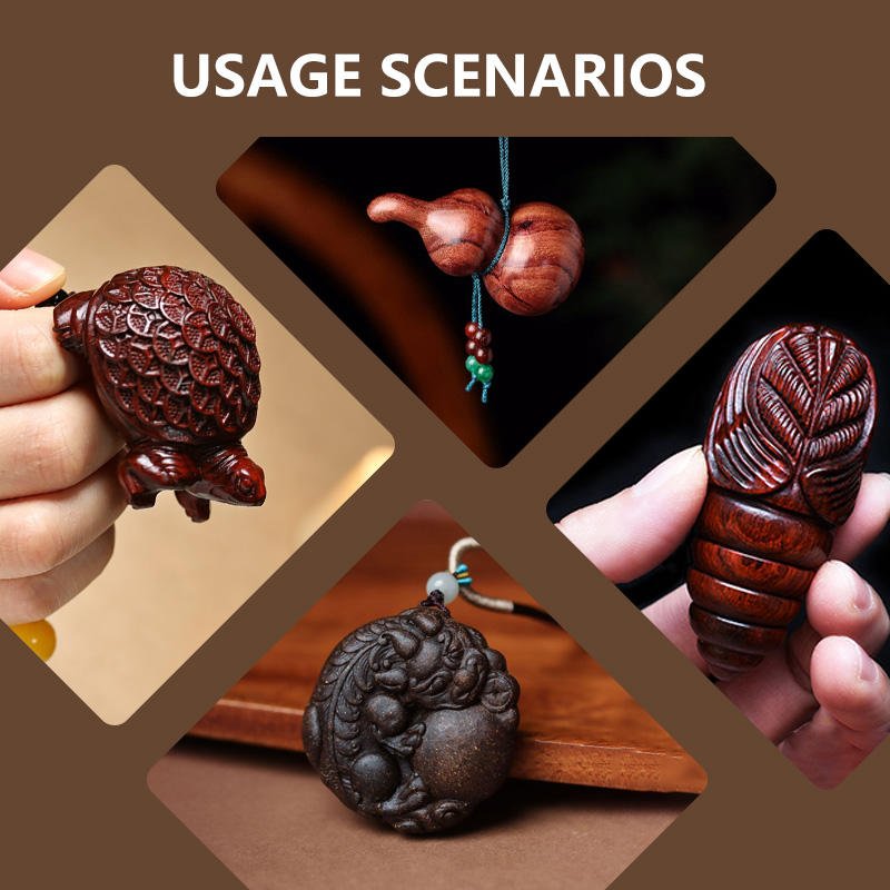 Durable Wooden Antiques Lightweight Small Natural Objets Artisanaux En Bois Attractive Exquisite Wooden Handicrafts