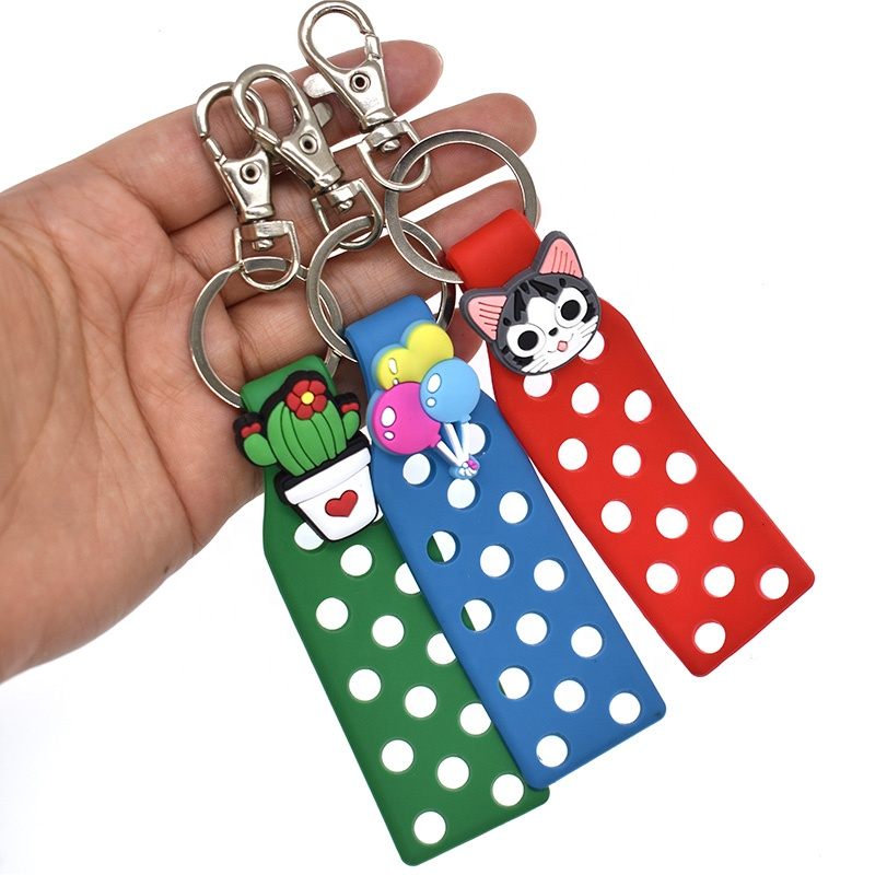 Wholesale Products Pvc Rubber Keychain Custom Logo Design Promotion Custom Rubber Soft Pvc Keychain