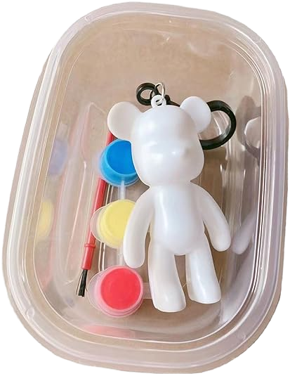 Creative DIY Handmade Plastic Bear Toy Children's Graffiti Glue Doll Keychain Internet Celebrity Violent Hot Item Other Crafts