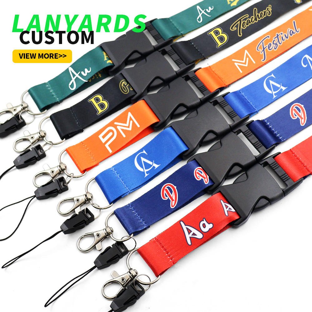 Hot Selling Factory Wholesale Customization ID Polyester Mobile Phone Keychain Custom Logo Lanyards