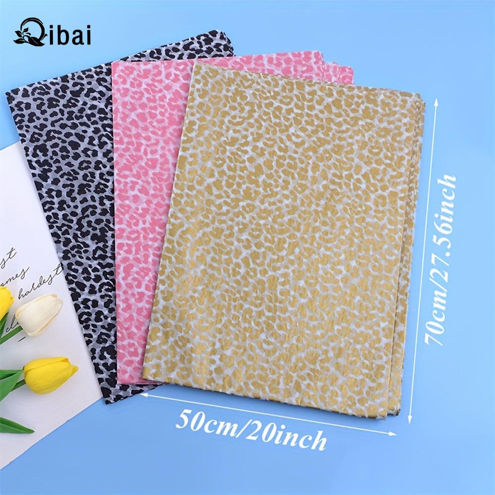 Qibai Handmade Craft Leopard Pattern Tissue Paper DIY Gift Wrapping and Party for Party Wedding Decor