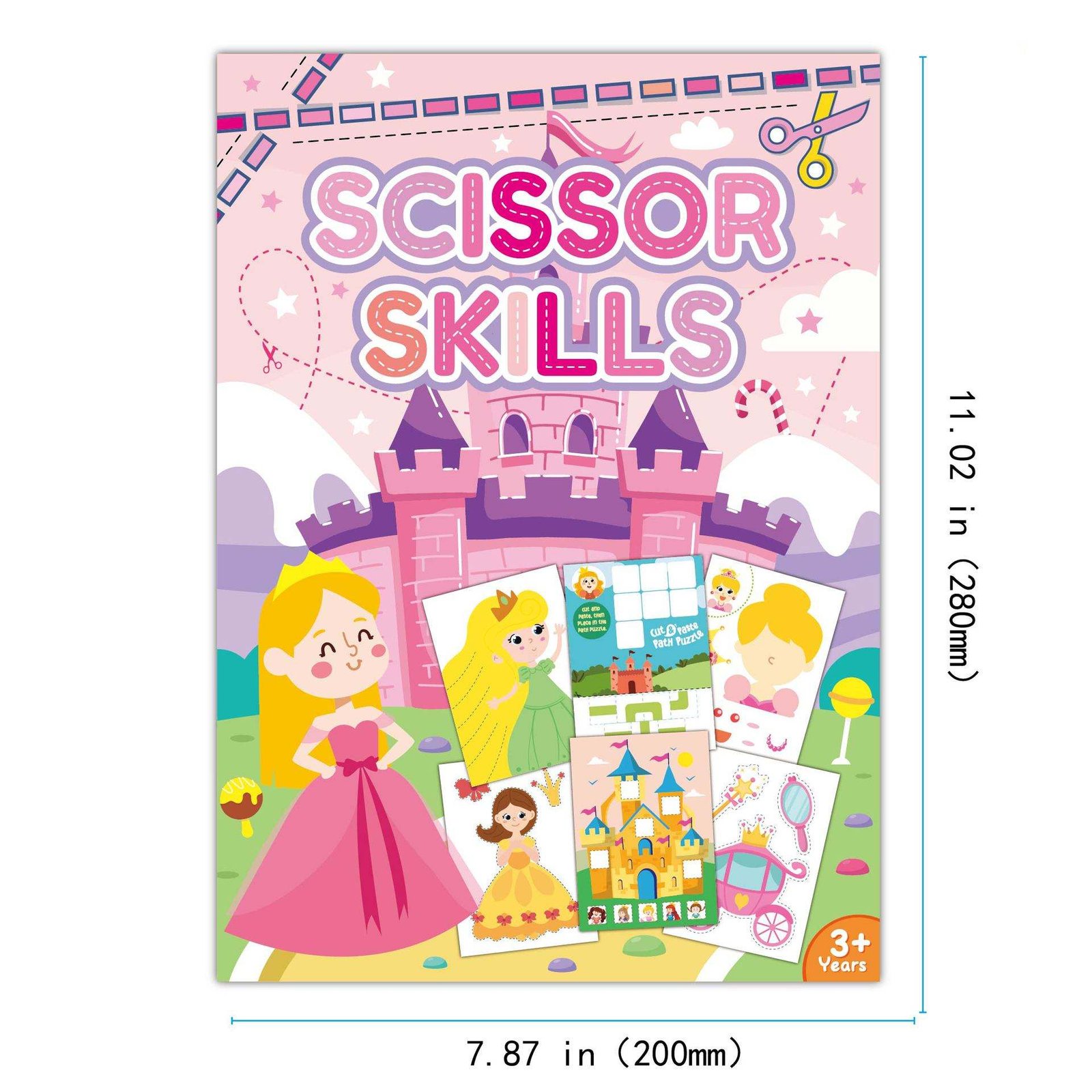 Cut Out Paper Crafts for Kids Scissor Skills Workbook Cut-and-Paste Activities Book Diy Handmade Toy Cartoon Paper-cutting Book