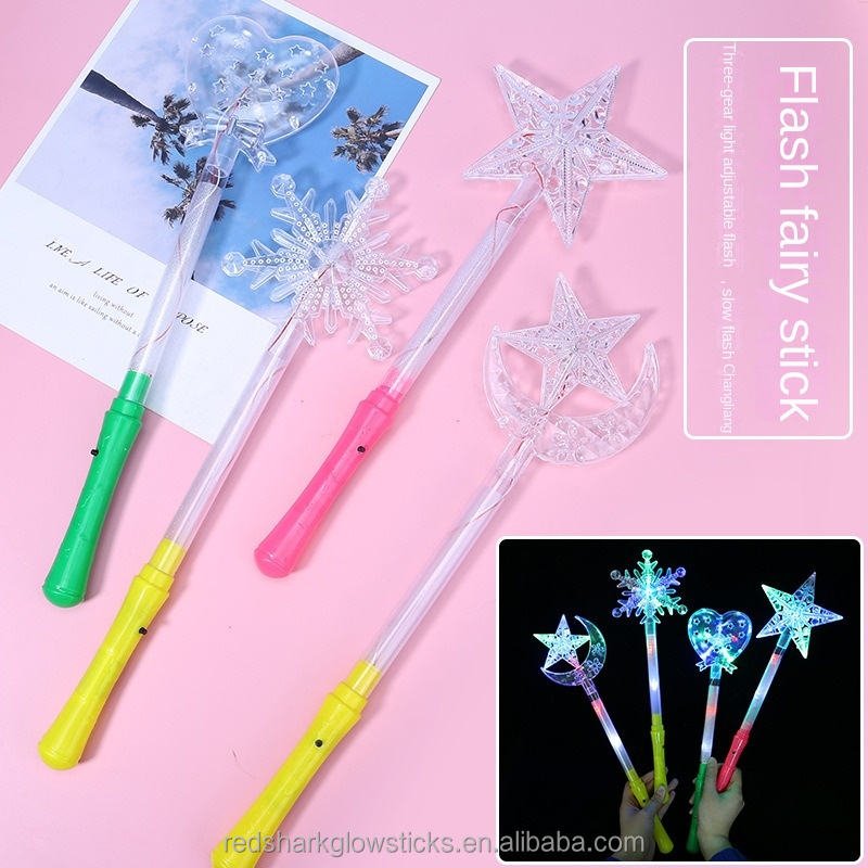 Light up the Magic Star Crystal Stick Hot Sale Kids Lighting Toys Led Light up Bobo Balloon Party Carnival Promotional Gifts