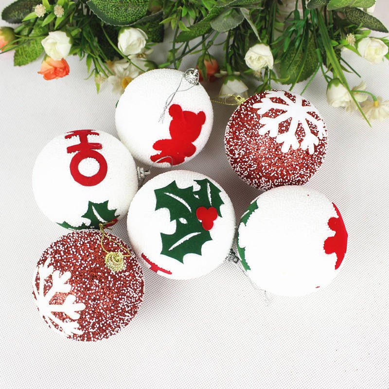 Hot Sale Custom Handmade Polyfoam Christmas Balls Ornament UV Printing Eco-Friendly Custom Logo for Outdoor Home Decor Gifts
