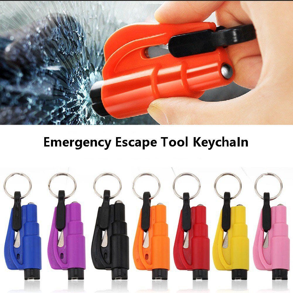Muti Colors Self Defense Emergency Protection PVC Key Chain Bulk Supplies Women Safety WIndows Breaker Self Defense Keychain