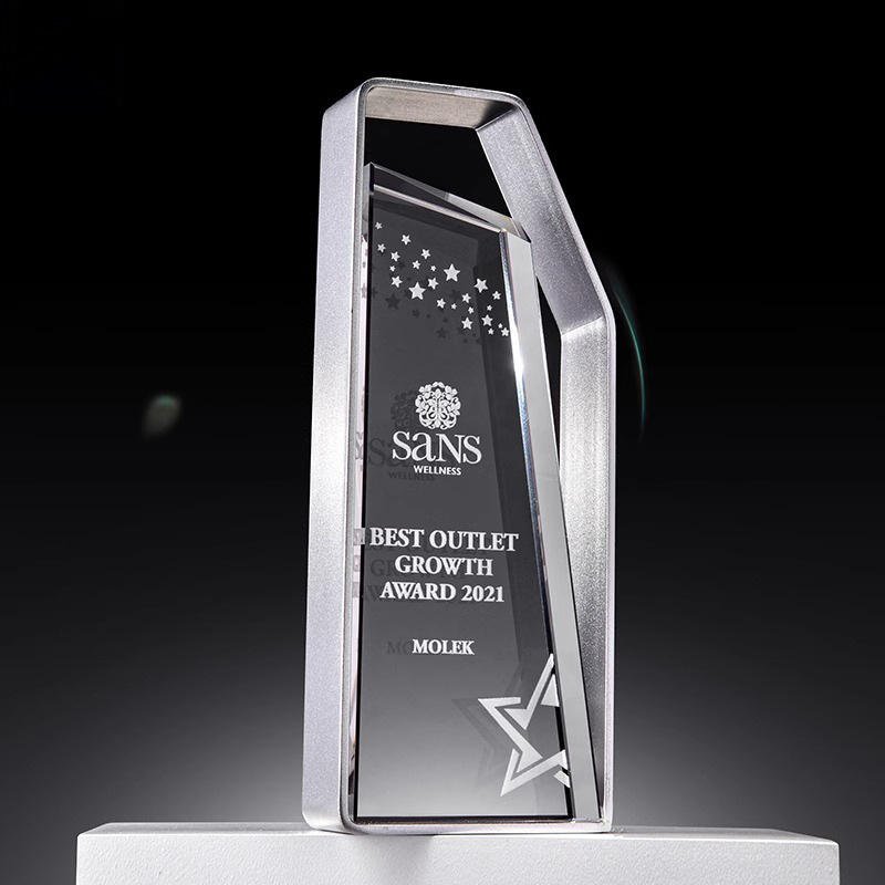 Sports Carved Trophy Awards Crystal Glass Metal Souvenir Gifts Other Crystal Crafts Product Category