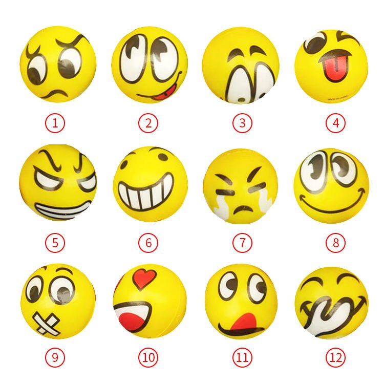 2026 New Promotional Toys Small Round Smile Face PU Foam Advertising Stress Ball in China