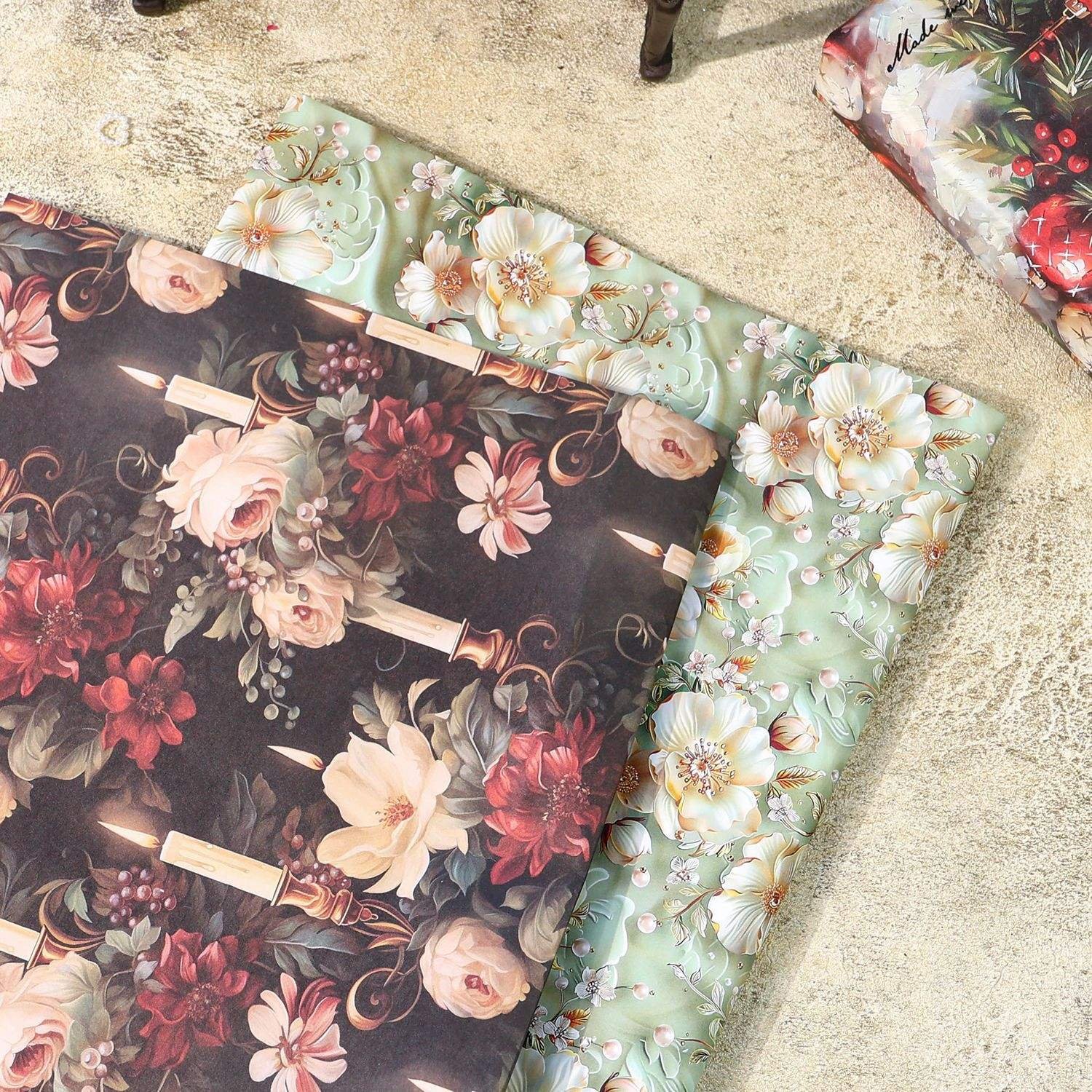 A3 Classic Aged Paper Art Craft Printing Writing Vintage Flat Christmas New Year Packaging Paper Gift Wrapping Paper