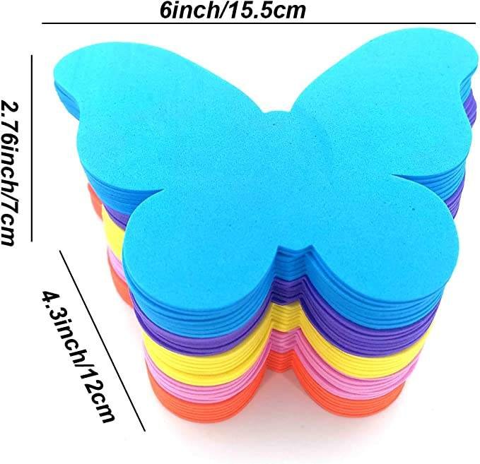 Butterfly Shape Foam DIY Craft Set for Valentine Mother's Day Party Decorations for Paper Crafts