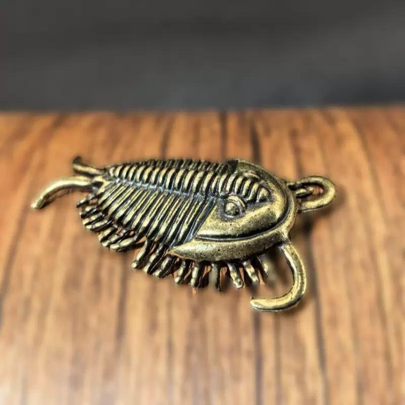 Creative Cambrian Ancient Insect Ocean Series Tea Pet and Table Pet Copper Solid Trilobite Ornament Brass Crafts Figurines