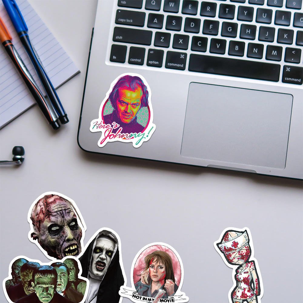 100Pcs Horror Movie Combination Stickers Waterproof Decoration Phone Luggage Horror Party Decoration