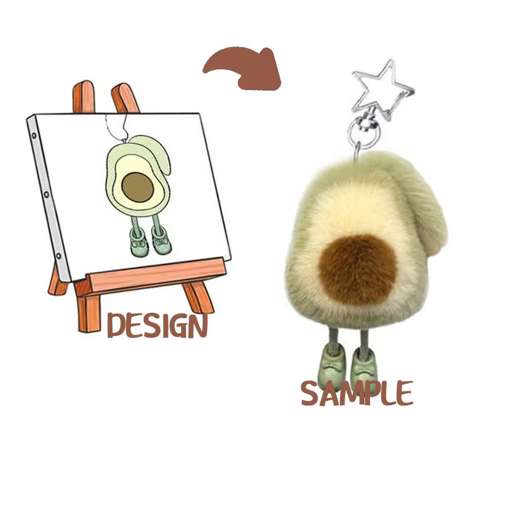 Custom Your Own Design Color Logo Plush Doll Keychains CE CPC Certified Cotton Cloth Animal Toys Promotion Gift with pp Cotton