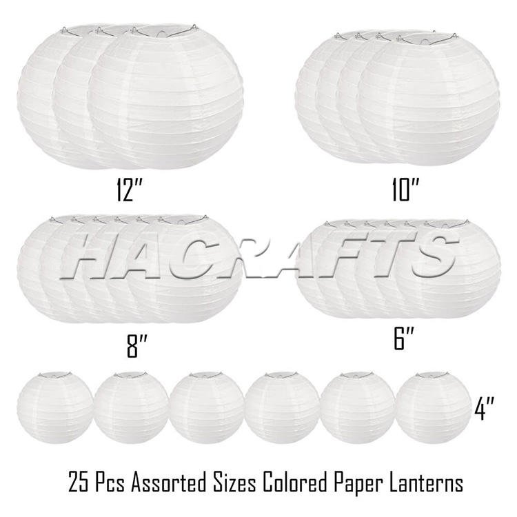 Customized Handmade Different Sizes Craft Hanging Paper Lanterns for Wedding Decoration