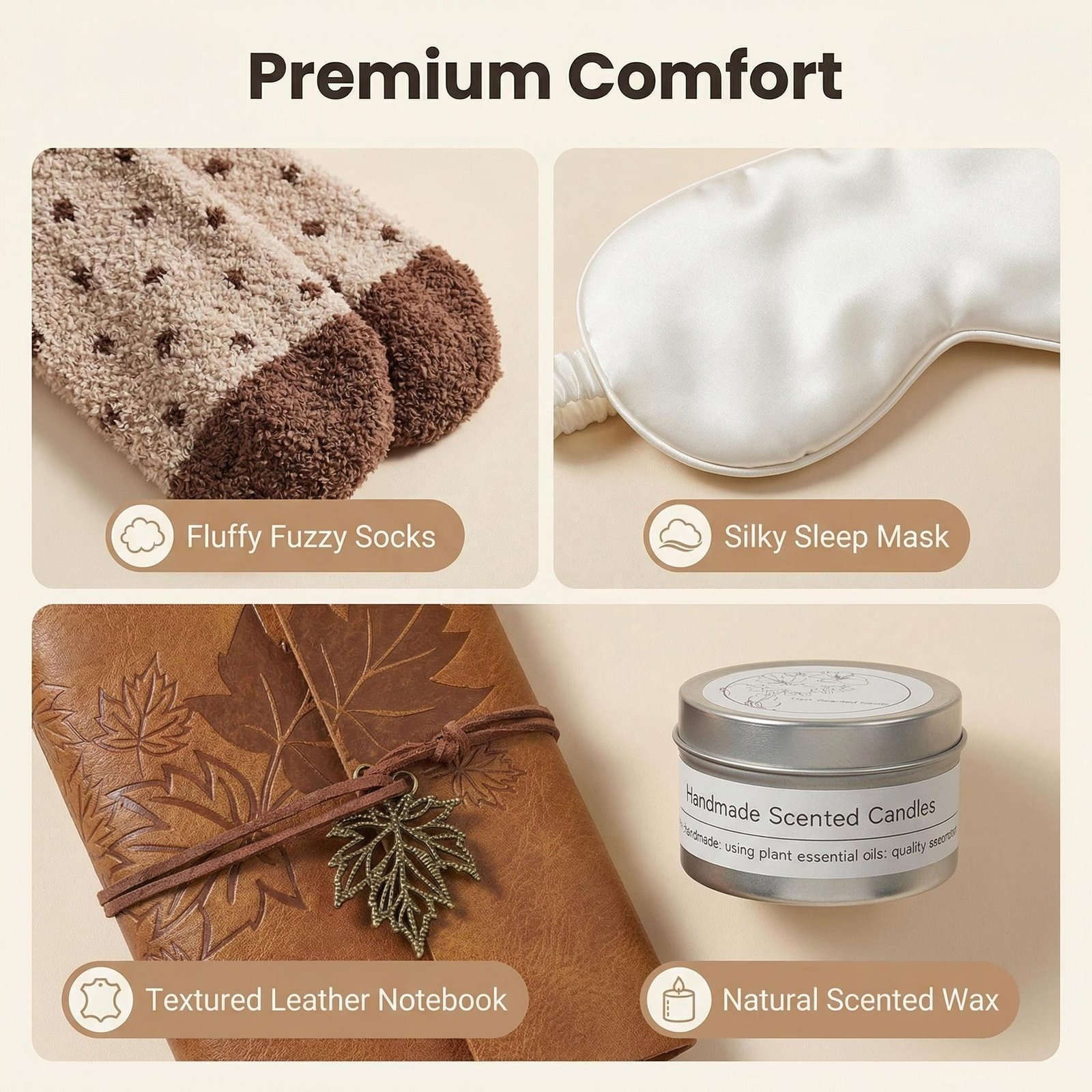 Lunaire Self Care Gift Set Aromatherapy Scented Candle Ceramic Mug Gift Box Birthday Thank You Holiday Present for Women