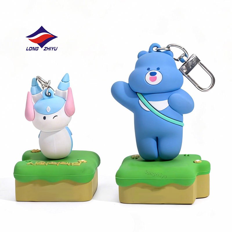 Longzhiyu 20 Years Wholesale Custom 2D/3D Soft Rubber Key Chain Plastic Pvc Key Holder Chain Personalised Logo Fashion Keychains