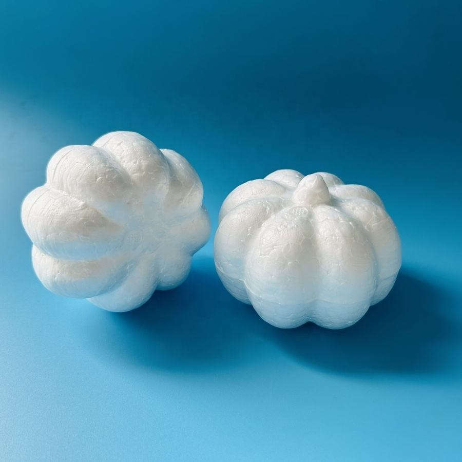 White Foam Halloween Pumpkins Wholesale High Quality Polystyrene Polyfoam DIY Craft Decorations Supply