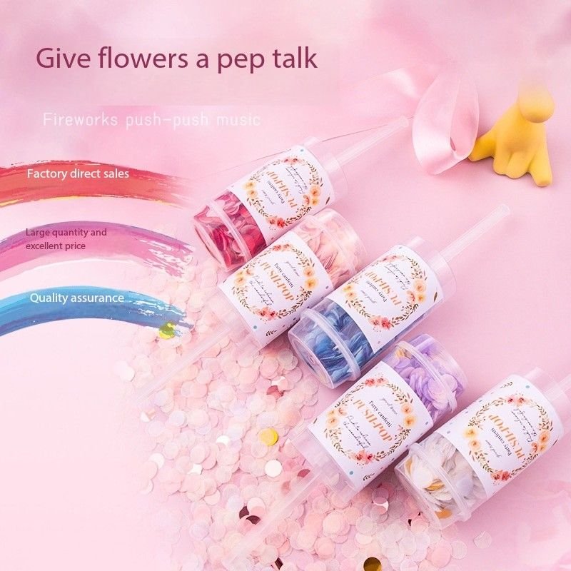 Mini Handheld Party Popper Spray Small Fireworks for Weddings Birthdays Children's Parties 'Push Pull Musicians' Twist Pull
