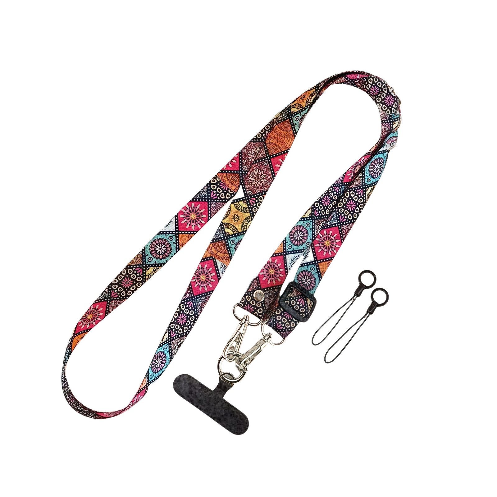 Adjustable 20mm Polyester Crossbody Phone Lanyard Detachable Hook Universal Neck Shoulder Strap Customized for Mobile Phones