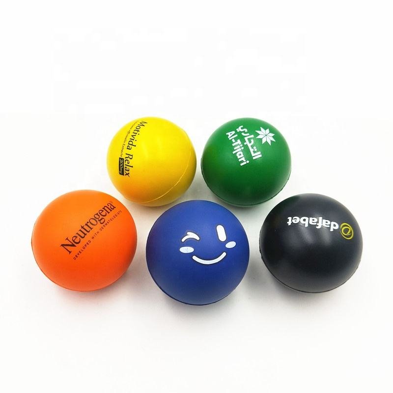 Custom Logo PU Foam Stress Ball Promotional Soft Squeeze Office Toy for Gift or Trade Show Giveaway