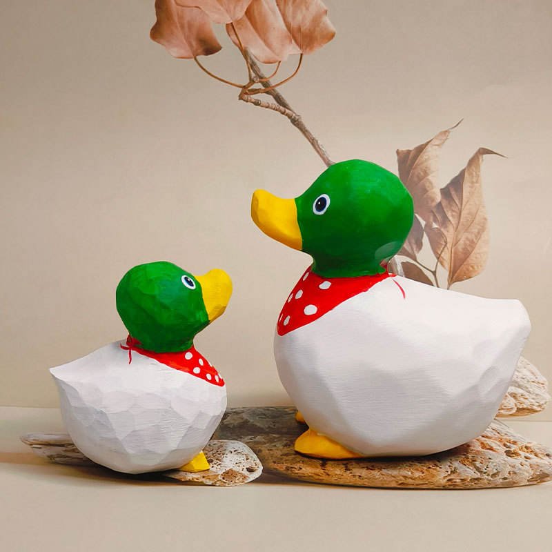 Cute Creative Animal-Themed Desktop Ornaments Handmade Solid Wood Cultural Handicraft