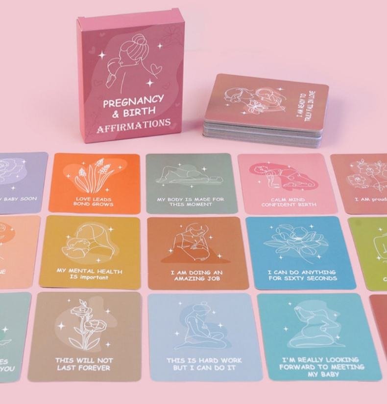 Custom Logo Cards Beautiful Daily Positive Mama Natural Pregnancy Affirmation Cards