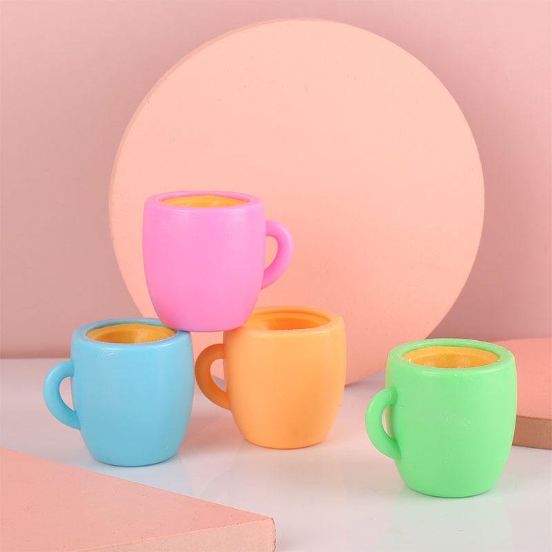 Y1025 Cat Cup Decompression TPR Stress Relief Toy Funny Promotion Cat Fidget Toys for Kids