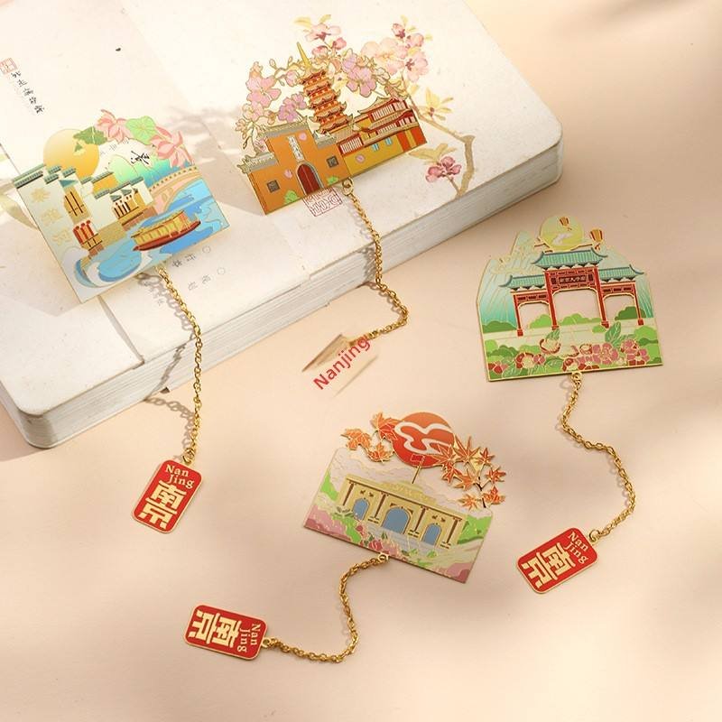 Home Decor Cultural Creative City Popular Attractions Landmark Architecture High-end Homemade Metal Bookmarks Unique Travel