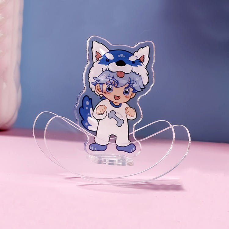 Custom Acrylic Standee Display Clear Stand Cartoon Figure Acrylic Standee Anime Plastic Key Chain Acrylic Keychain