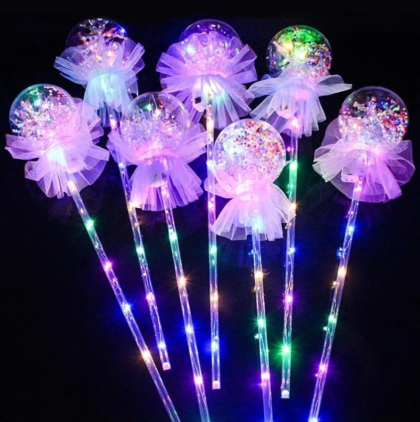 Handle LED Light Bobo Balloons Transparent Helium Wedding Birthday Party Decorations with Luminous Balloon for Kids