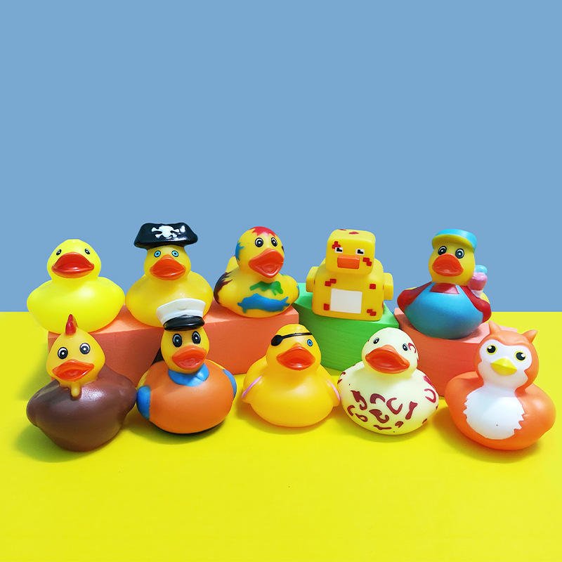 Custom Rubber Mini Duck With Logo and Shape Wholesale Kid Bath Floating Toy Sound Duck Promotional Gift