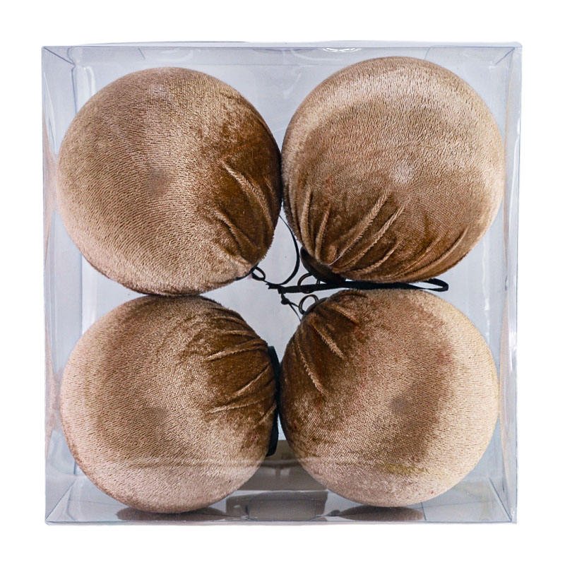 Wholesale Burgundy Beige Polyfoam Pleated Christmas Ball Hanging Ornaments for Xmas Tree Ball Holiday Party Gifts Decoration