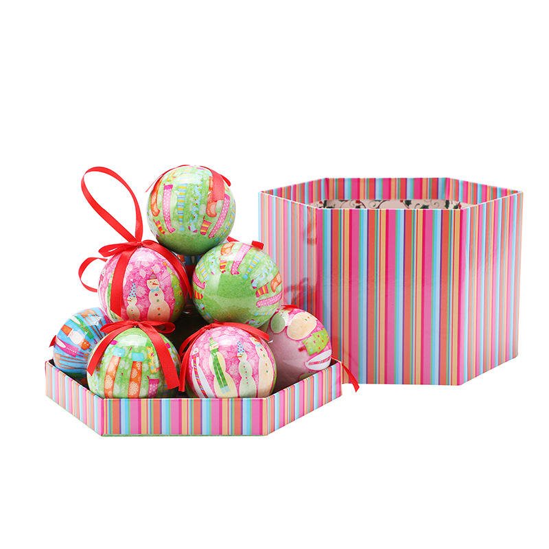 Cross-Border New Christmas Supplies Ornaments Pendants Tree Hangings 14-Piece Set Semi-handmade Ball Polyfoam Full Color