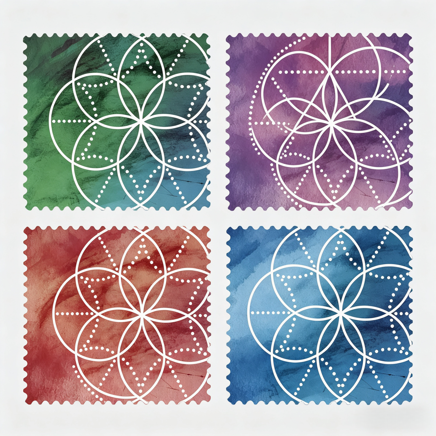 2022 $5 Floral Geometry Us Forever Postage Mailing Stamp Stickers 5 Sheets Post Mail Stamps Sticker Bulk for Party Decoration