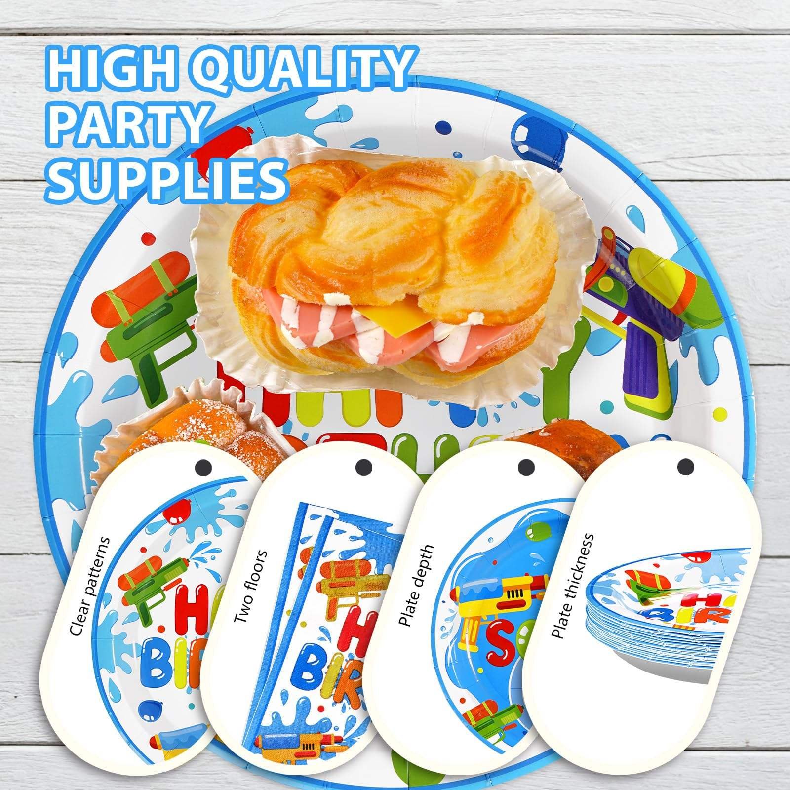 Happy Birthday Valentine's Day Themed Children Girls Party Decoration Supplies Paper Banner Napkins Blue Honey Decorations