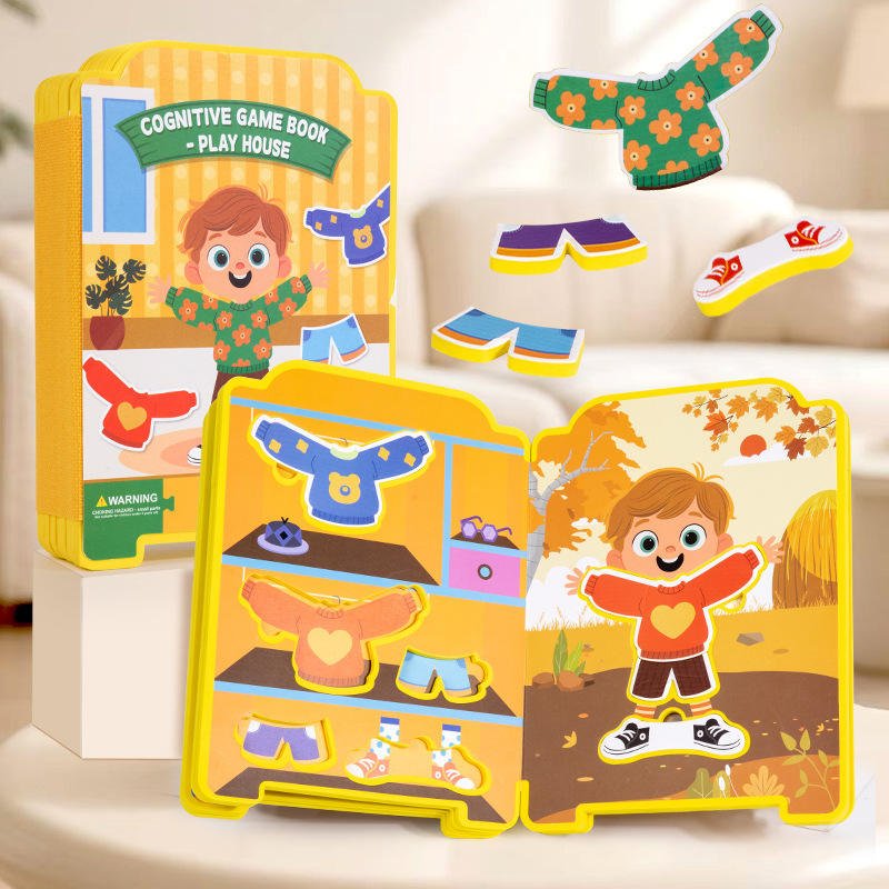 Promotional Toy Activity Quiet Book Dress up Puzzle Fine Motor Skill Training Game Quiet Book Promotional for Kids