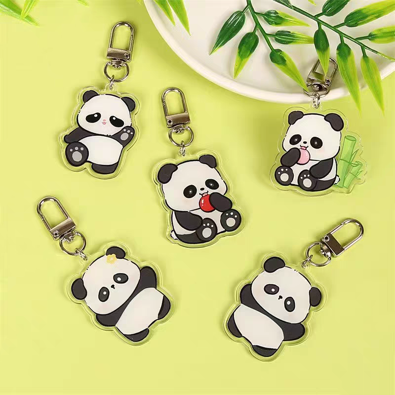 No Minimum Bulk Custom Design Cute Plastic Key Chain Personalized Cartoon Clear Printed Anime Acrylic Keyring Key Chains