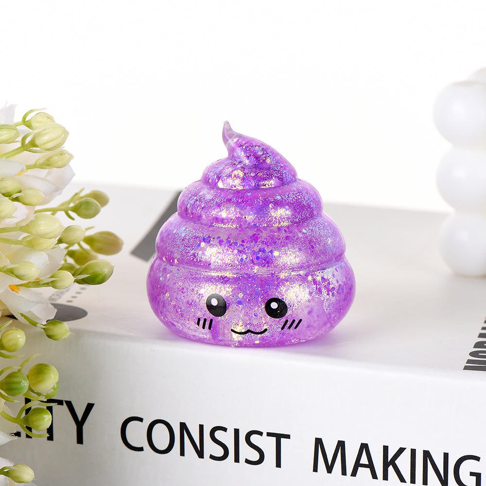 Tpr Glitter Poop Squishy Stress Balls Novelty Sensory Fidget Promo Gift Joke Prank Party Favors
