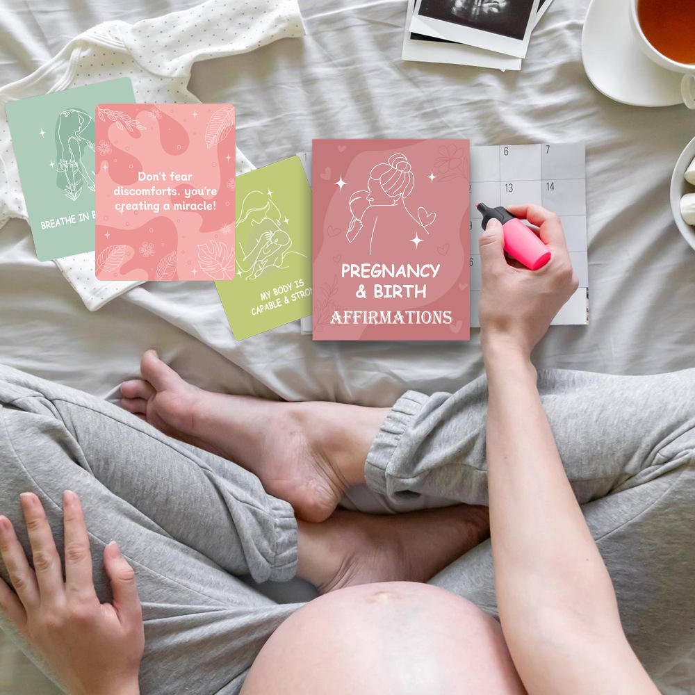 Custom Logo Cards Beautiful Daily Positive Mama Natural Pregnancy Affirmation Cards