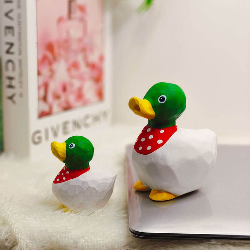 Cute Creative Animal-Themed Desktop Ornaments Handmade Solid Wood Cultural Handicraft