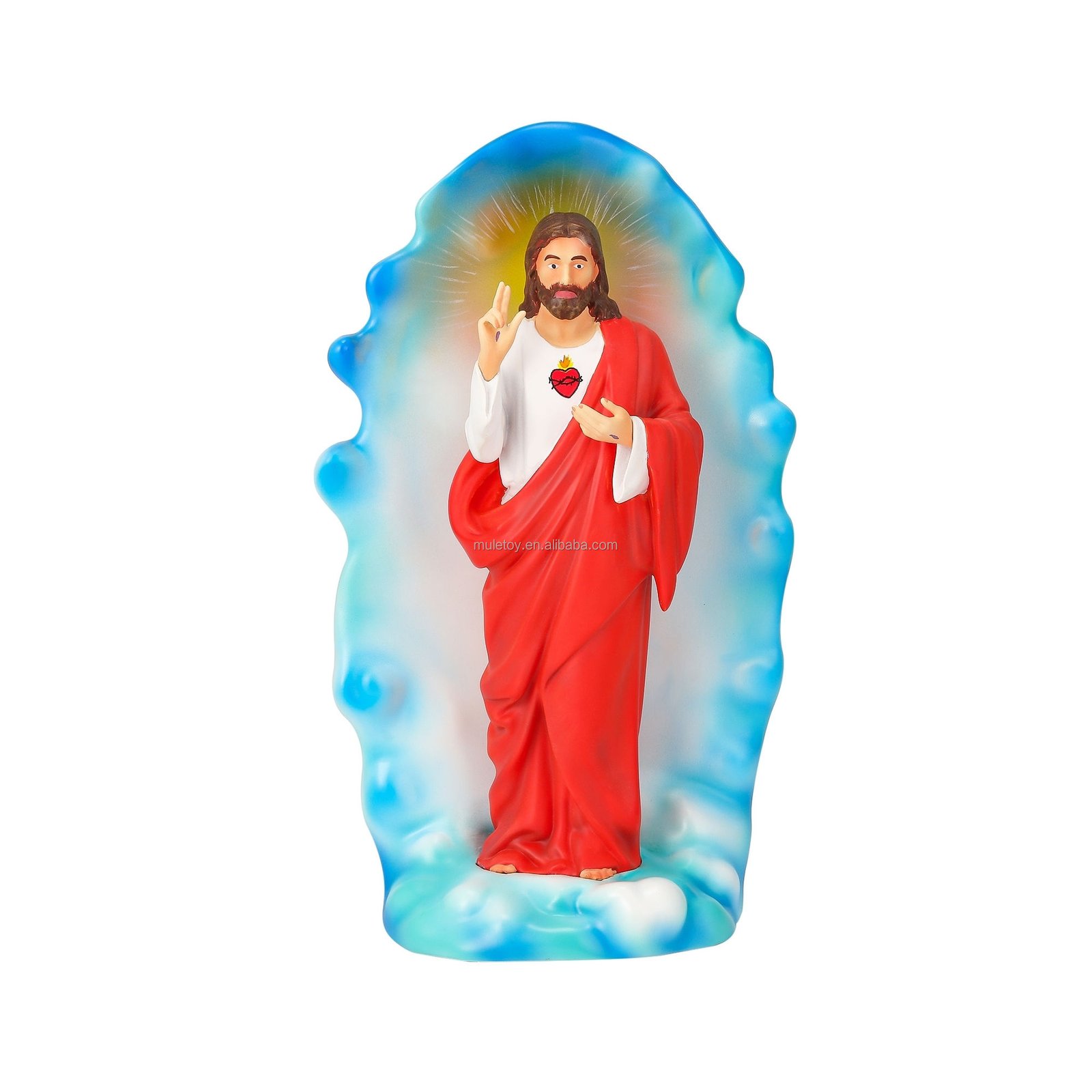 Handmade 3D Jesus Resin Figurine Polyresin Crafts for Religious Home Decoration and Great Gifts for Indoor Usage