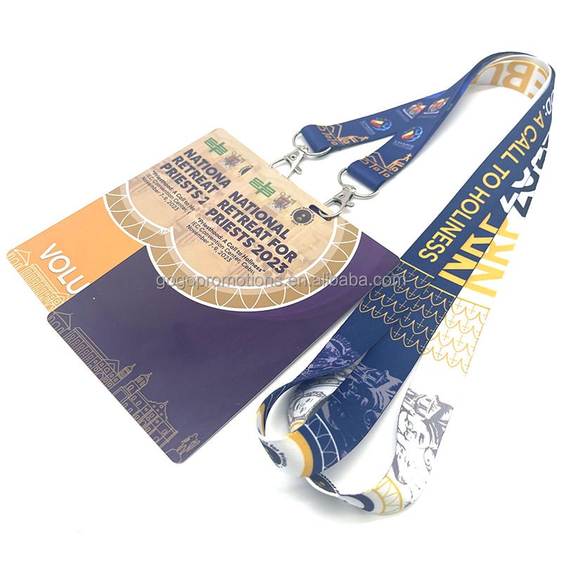 Manufacturer Professional OEM/ODM Custom Printable Logo Neck Retractable Id Card Badge Polyester Lanyard