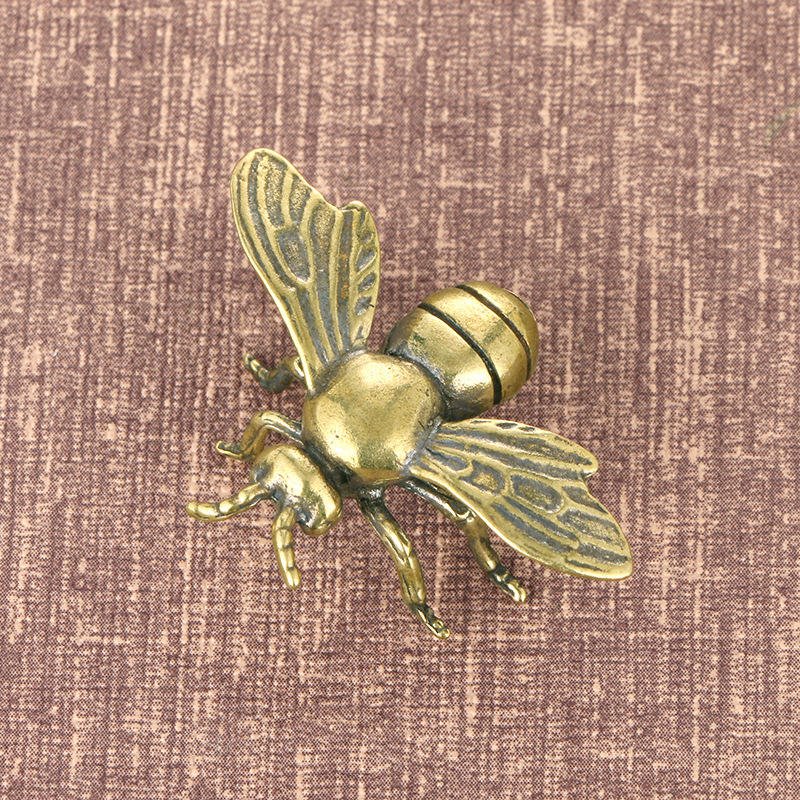 Handmade Pure Copper Creative Bee Antique Bronze Ware Study Office Decoration Gift Giving Crafts Collect Ornaments