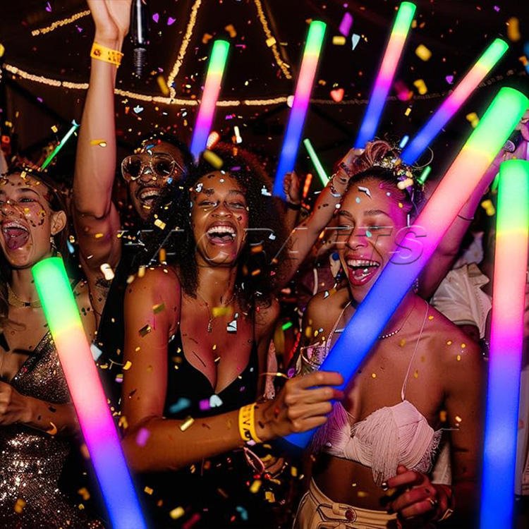 High-Quality Promotional Light Sticks Glowing Detailed Foam Sticks with LED Lights Party Supplies for Wedding Raves Concert