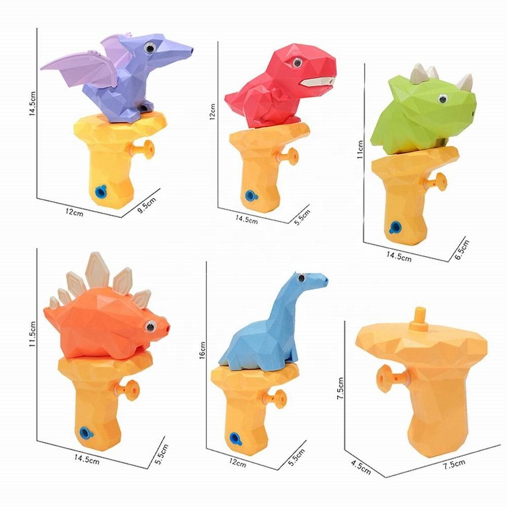 Promotion Kids Gift Portable Funny Cute Cartoon Plastic Mini 3D Dinosaur Small Animal Shape Water Gun Toys