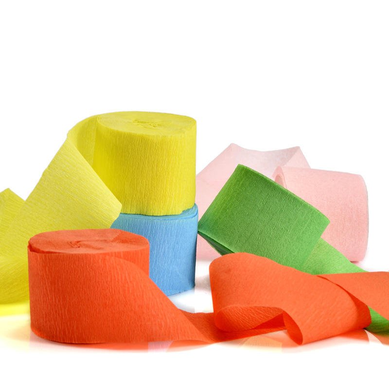 Handmade Wholesale Paper Crafts Crepe Paper for Making Flowers Crepe Paper Roll Party