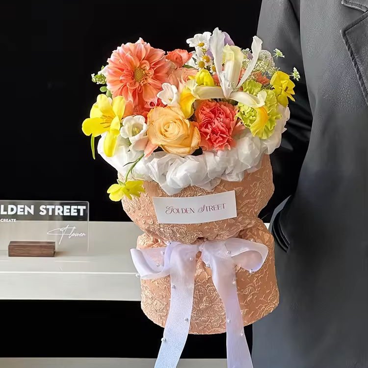 Handmade Chinese Style DIY Flower Bouquet Wrapping Paper Cloth Pulp Floral Gift Material for Art Shop or Personal Floral Gifts