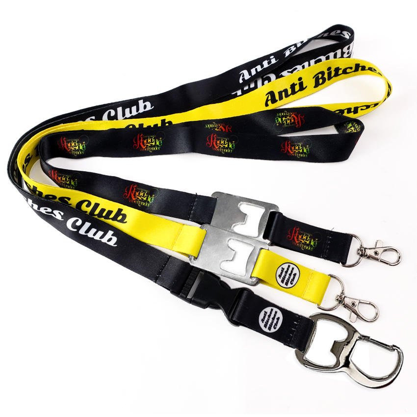 Customised Promotional Screen Printed Neck Lanyards Printing Custom logo Sublimation Polyester Anime Lanyard with logo Custom