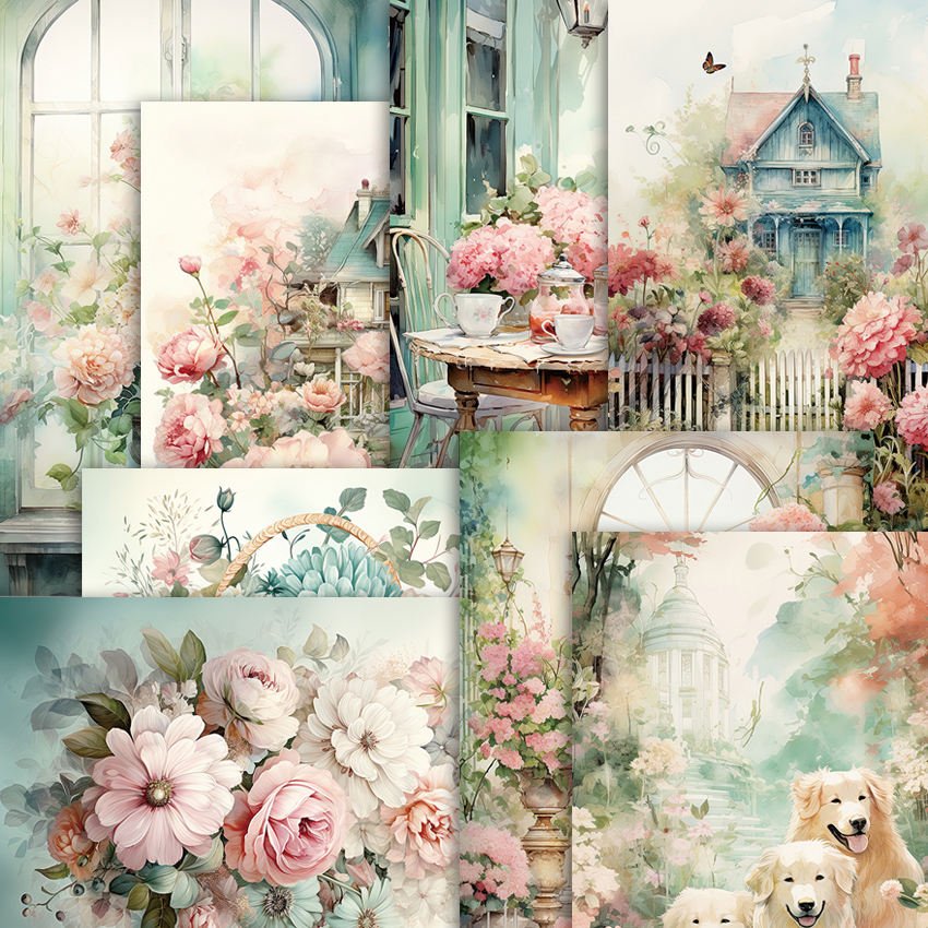 Paper Craft Junk Journal Decoupage Scrapbooking Creative Cardmaking A5 Cardstock DIY Paper Material