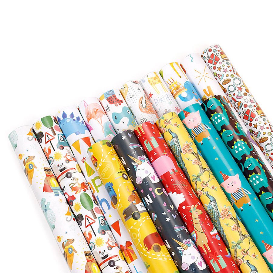 Manufacturer'S Direct Supply Diy Crafts Gift Packaging Wrapping Paper With Cartoon Printing