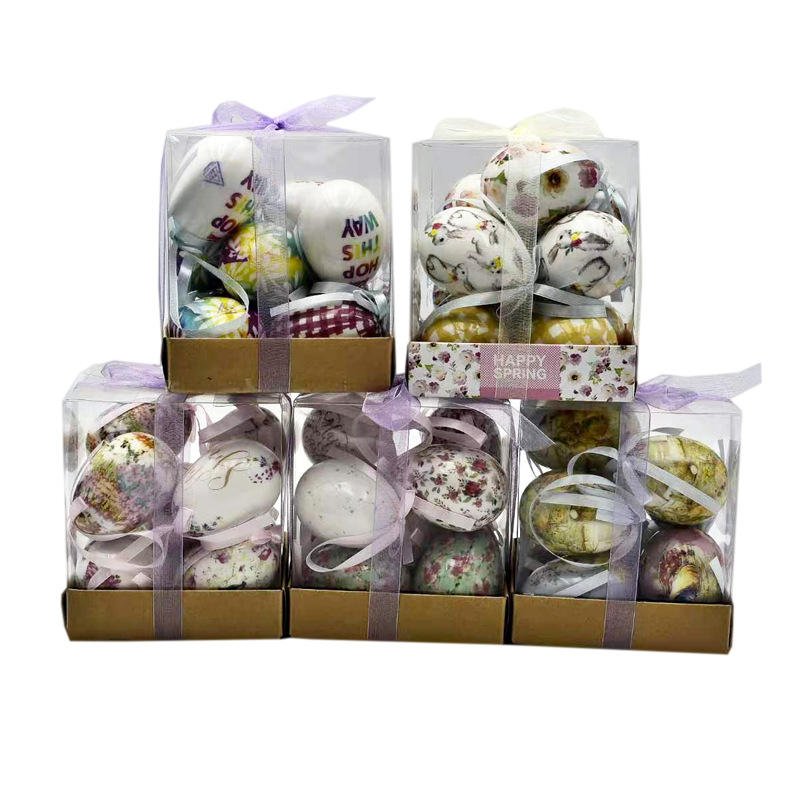 2025 Best-Selling High Quality Customized Polyfoam Ornament Flocking-Printed Handmade Bauble for Easter Decoration